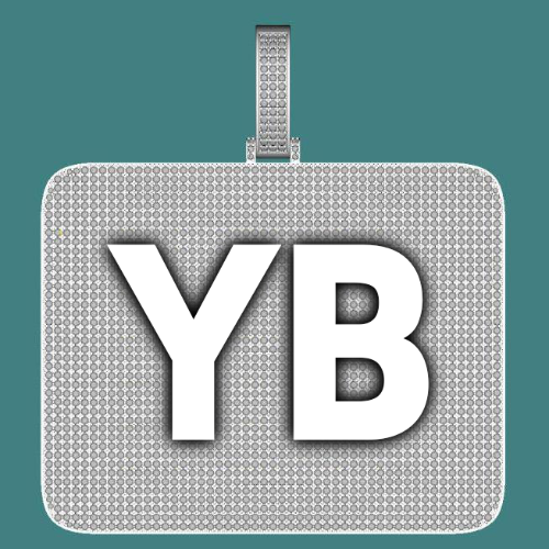 CUSTOM LETTER NECKLACE 3D BIG SQUARE
