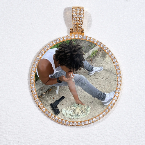 MEDIUM 3D CIRCLE CUSTOM PICTURE PENDANT
