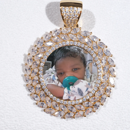 Large 3D Wheat Ear Custom Picture Pendant
