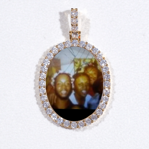 3D Oval Custom Picture Pendant