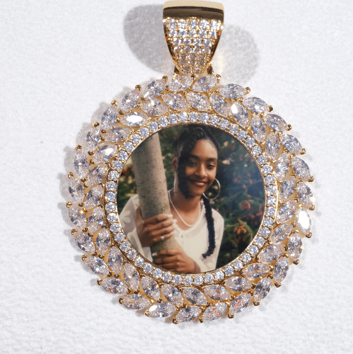 Large 3D Wheat Ear Custom Picture Pendant