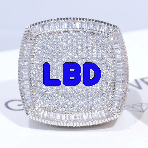 CUSTOM LETTER 3D ICED RING