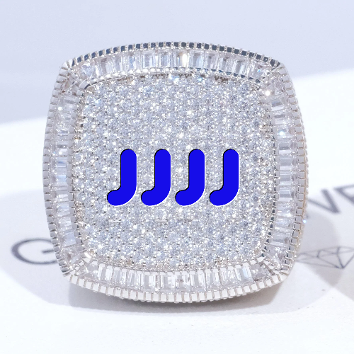 CUSTOM LETTER 3D ICED RING
