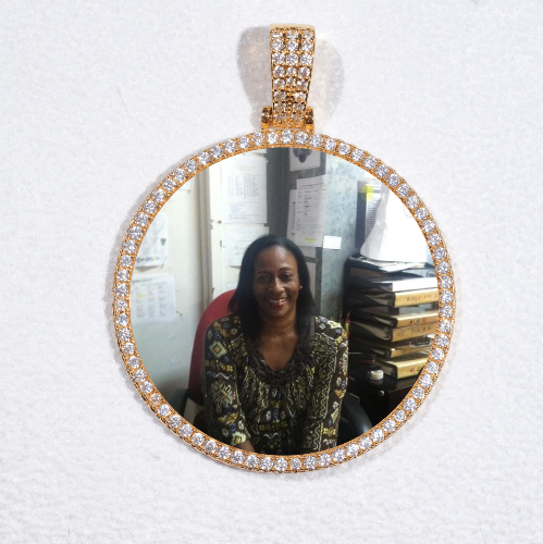 MEDIUM 3D CIRCLE CUSTOM PICTURE PENDANT