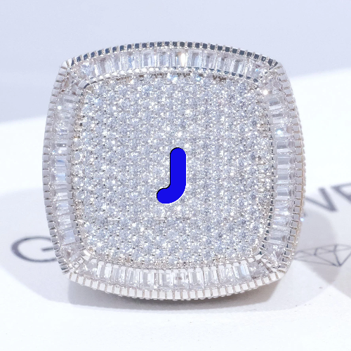 CUSTOM LETTER 3D ICED RING