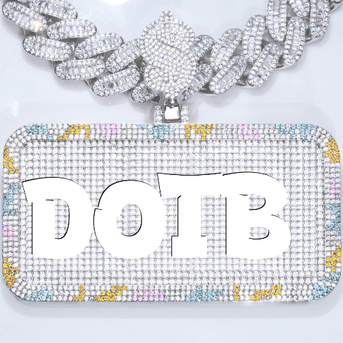 CUSTOM LETTER NECKLACE 3D COLORFUL SQUARE