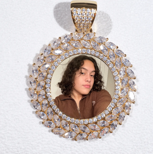 Large 3D Wheat Ear Custom Picture Pendant