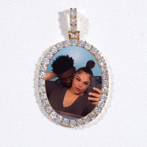 3D Oval Custom Picture Pendant