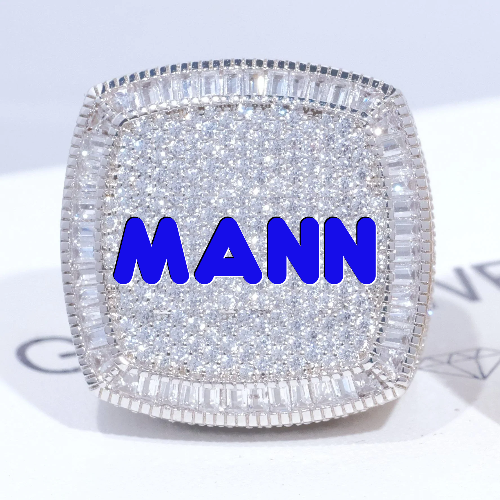 CUSTOM LETTER 3D ICED RING