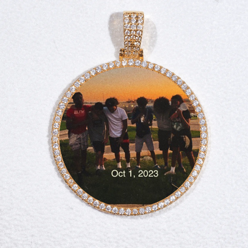 MEDIUM 3D CIRCLE CUSTOM PICTURE PENDANT