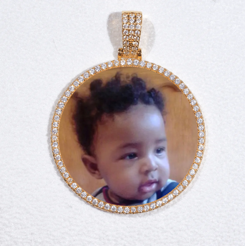 MEDIUM 3D CIRCLE CUSTOM PICTURE PENDANT