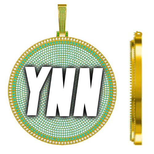 CUSTOM LETTER NECKLACE 3D BIG DISC