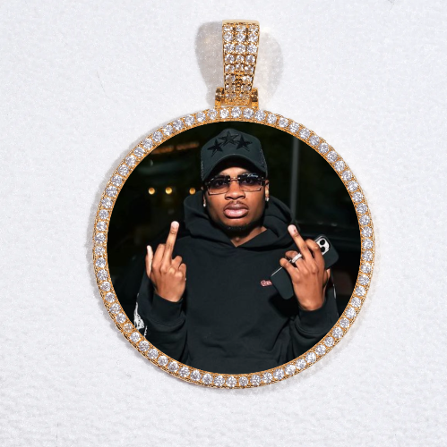 MEDIUM 3D CIRCLE CUSTOM PICTURE PENDANT