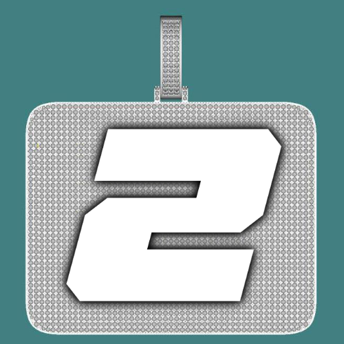CUSTOM LETTER NECKLACE 3D BIG SQUARE