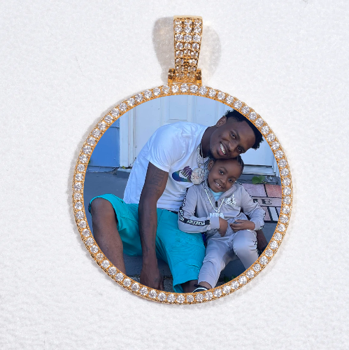 MEDIUM 3D CIRCLE CUSTOM PICTURE PENDANT
