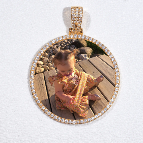 MEDIUM 3D CIRCLE CUSTOM PICTURE PENDANT