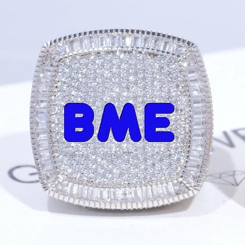 CUSTOM LETTER 3D ICED RING