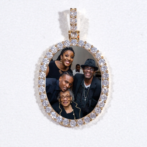 3D Oval Custom Picture Pendant