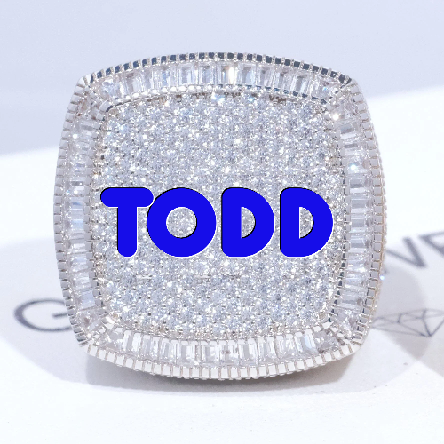 CUSTOM LETTER 3D ICED RING