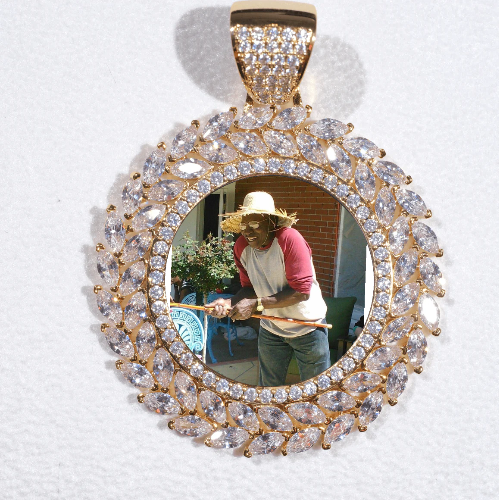 Large 3D Wheat Ear Custom Picture Pendant