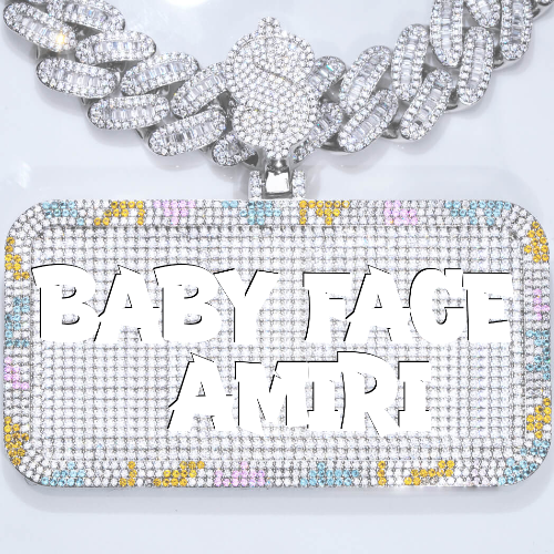 CUSTOM LETTER NECKLACE 3D COLORFUL SQUARE
