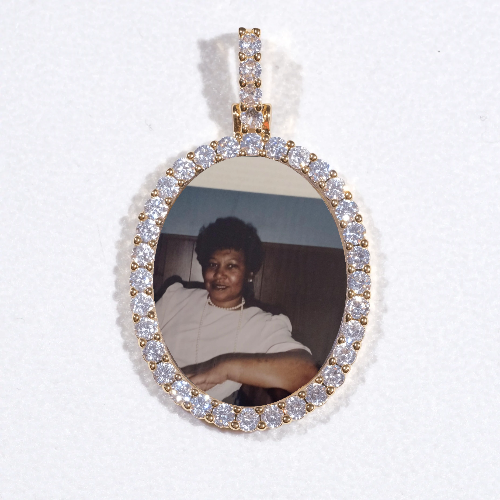 3D Oval Custom Picture Pendant