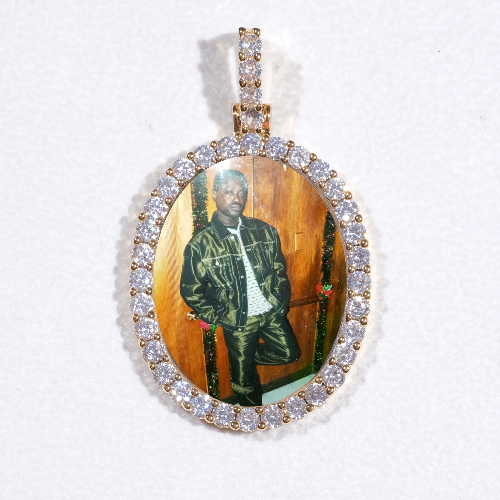3D Oval Custom Picture Pendant