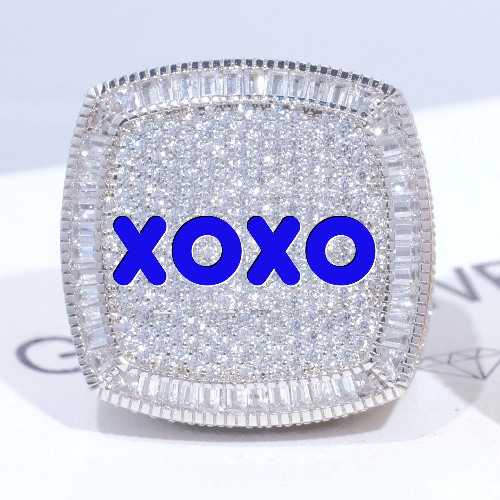 CUSTOM LETTER 3D ICED RING