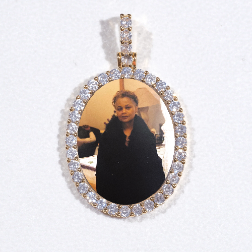 3D Oval Custom Picture Pendant