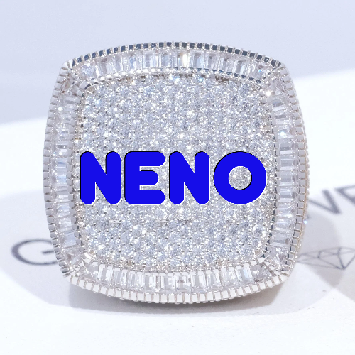 CUSTOM LETTER 3D ICED RING