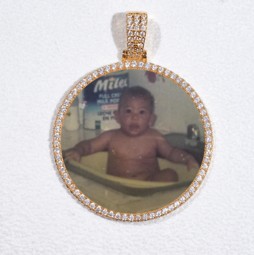 MEDIUM 3D CIRCLE CUSTOM PICTURE PENDANT