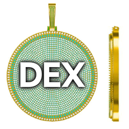 CUSTOM LETTER NECKLACE 3D BIG DISC