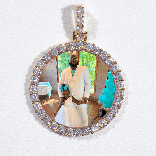 3D CIRCLE CUSTOM PICTURE PENDANT SMALL SIZE