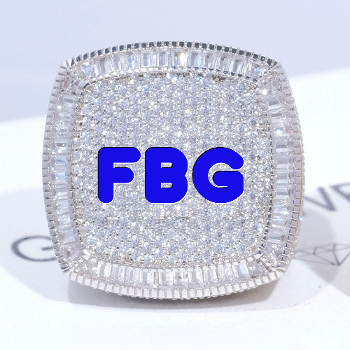 CUSTOM LETTER 3D ICED RING