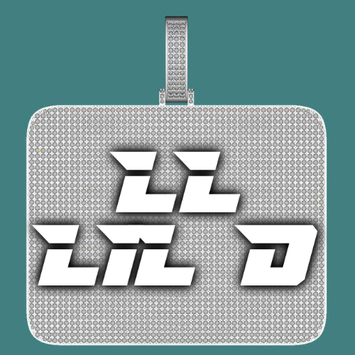 CUSTOM LETTER NECKLACE 3D BIG SQUARE