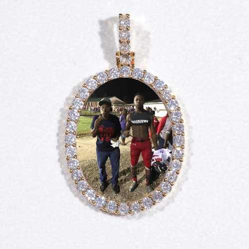 3D Oval Custom Picture Pendant