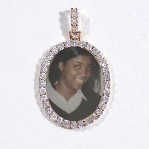 3D Oval Custom Picture Pendant