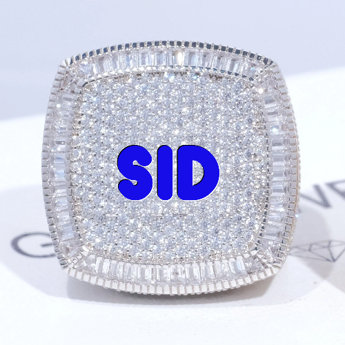 CUSTOM LETTER 3D ICED RING