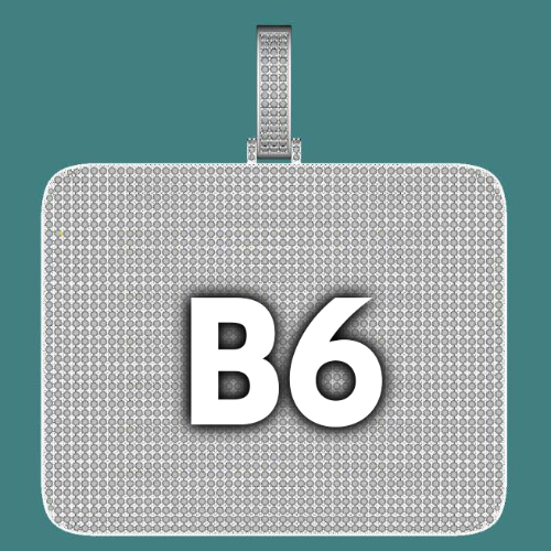 CUSTOM LETTER NECKLACE 3D BIG SQUARE