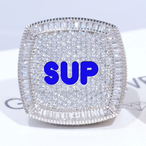CUSTOM LETTER 3D ICED RING