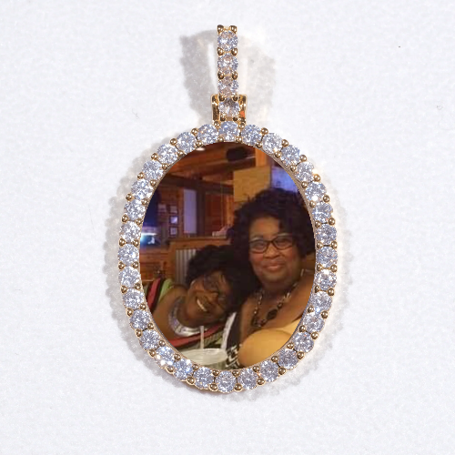 3D Oval Custom Picture Pendant