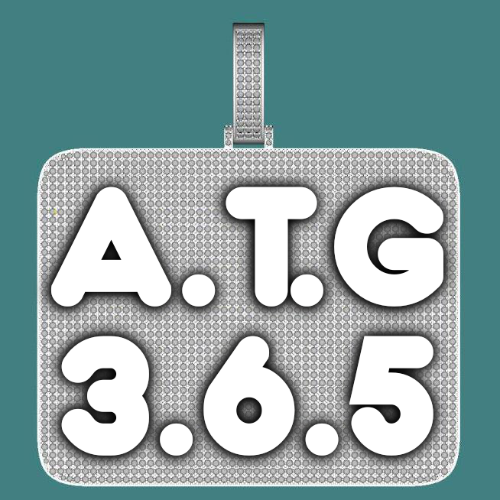 CUSTOM LETTER NECKLACE 3D BIG SQUARE
