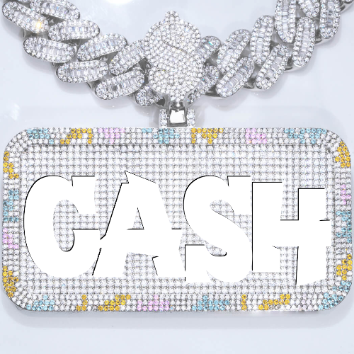 CUSTOM LETTER NECKLACE 3D COLORFUL SQUARE