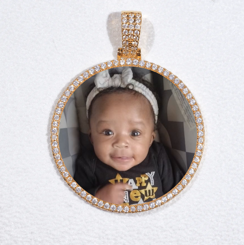 MEDIUM 3D CIRCLE CUSTOM PICTURE PENDANT