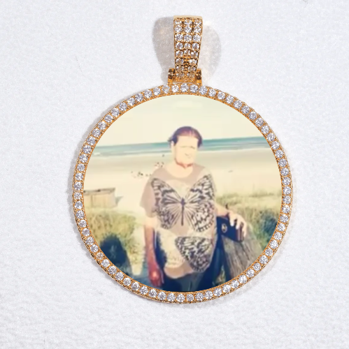 MEDIUM 3D CIRCLE CUSTOM PICTURE PENDANT