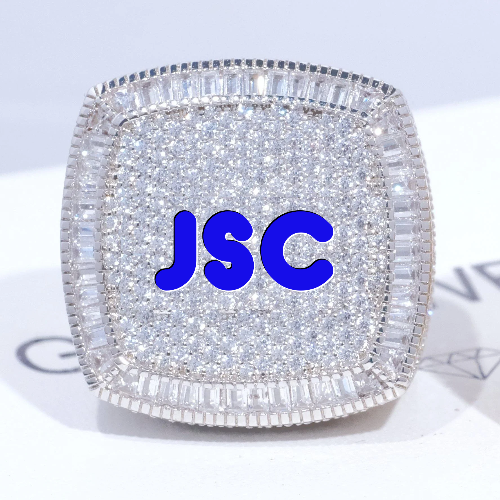 CUSTOM LETTER 3D ICED RING