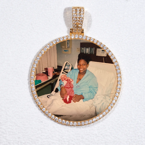 MEDIUM 3D CIRCLE CUSTOM PICTURE PENDANT