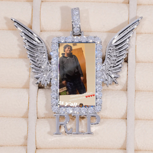 RIP WING 3D CUSTOM PICTURE PENDANT