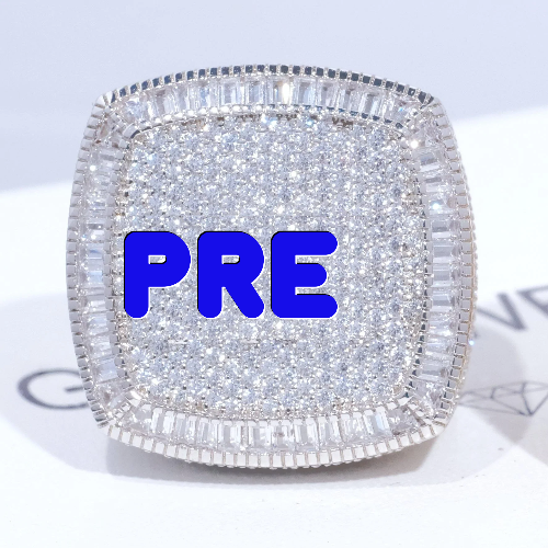 CUSTOM LETTER 3D ICED RING