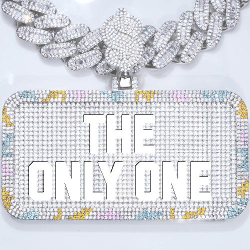 CUSTOM LETTER NECKLACE 3D COLORFUL SQUARE